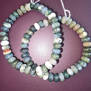 Moss Agate Rondelle Bracelet